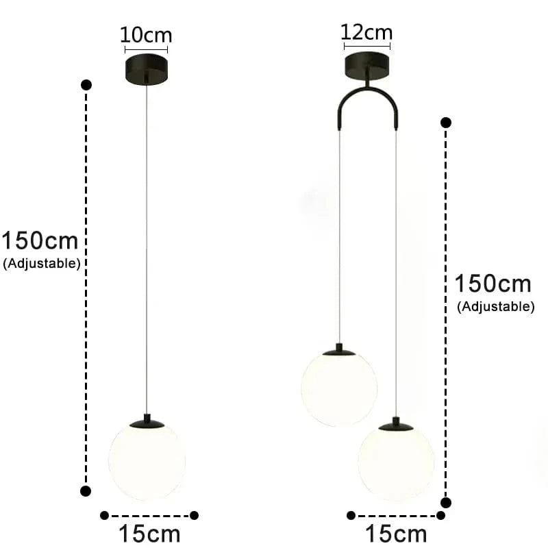 Luminaire boules suspendues