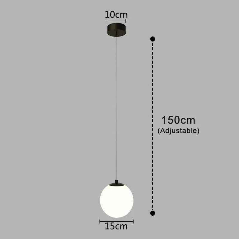 NOIR / LUMIÈRE TRICOLORE ( DIMMABLE CONTRÔLE INTERRUPTEUR ) Luminaire boules suspendues