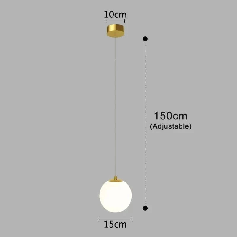 OR / LUMIÈRE TRICOLORE ( DIMMABLE CONTRÔLE INTERRUPTEUR ) Luminaire boules suspendues