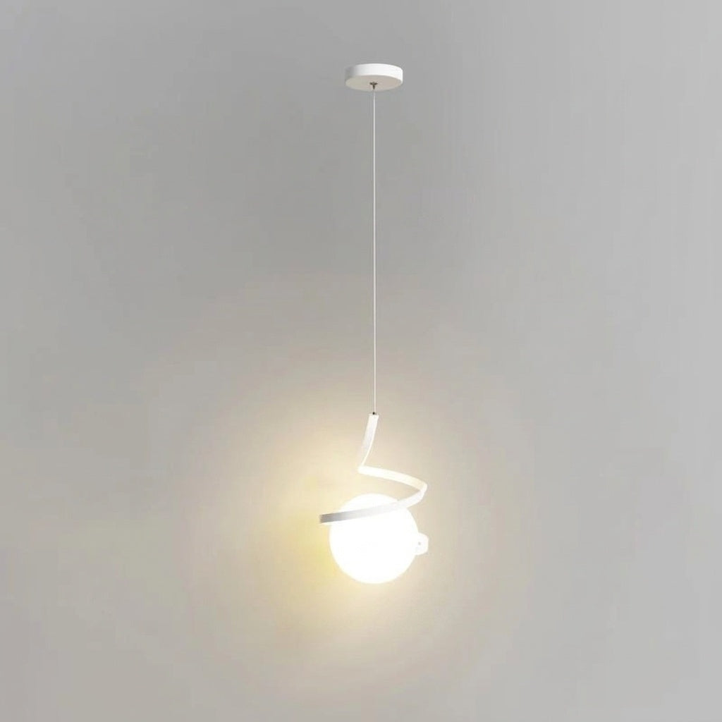Luminaire suspension boule design BLANC