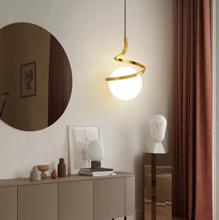 Luminaire suspension boule design