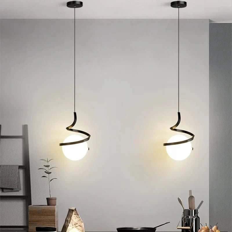 Luminaire suspension boule design