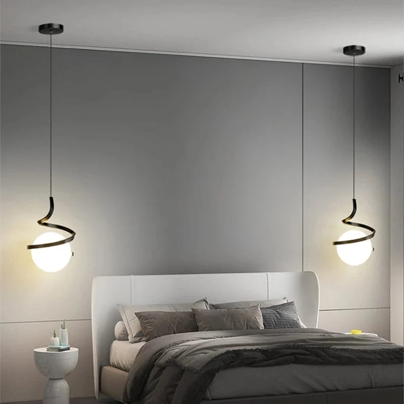 Luminaire suspension boule design