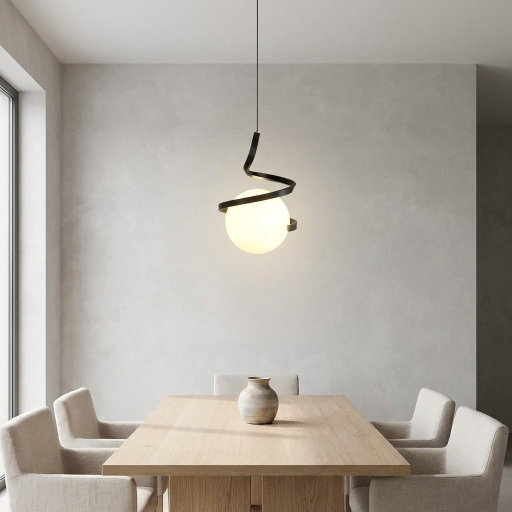 Luminaire suspension boule design NOIR