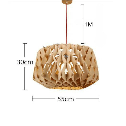 Luminaire suspension en bois