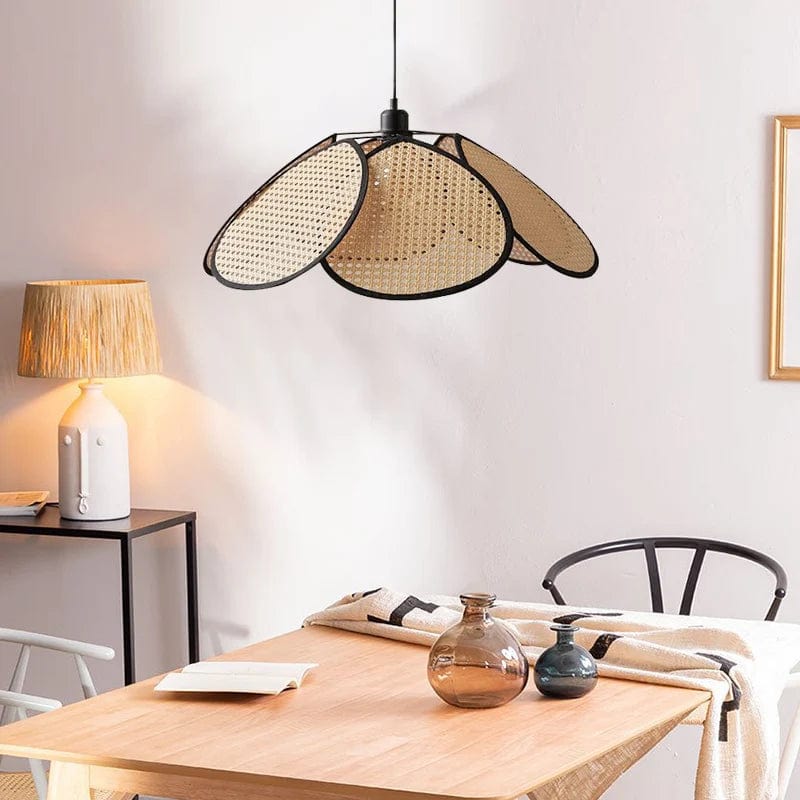 Luminaire suspension en osier