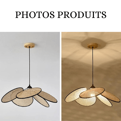 Luminaire suspension en osier