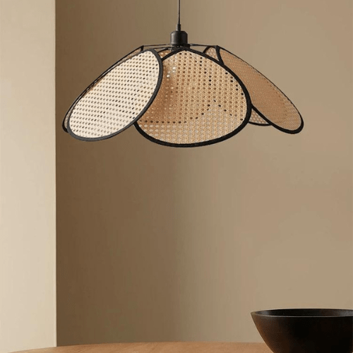 Luminaire suspension en osier