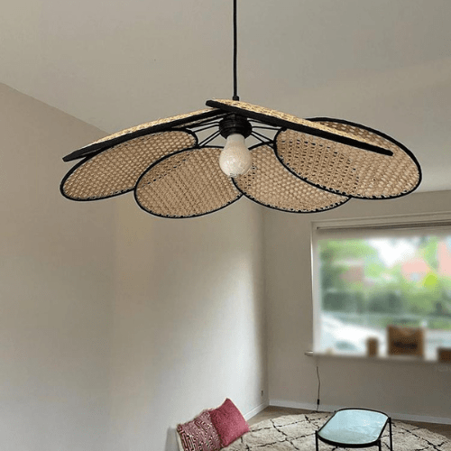 Luminaire suspension en osier