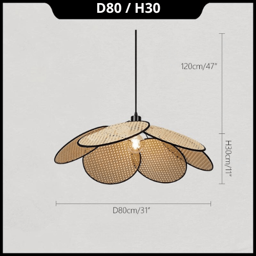 Luminaire suspension en osier