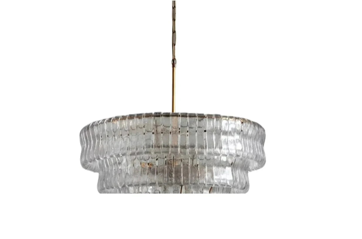 Dia 50cm clear / Natural light Lustre art déco en verre