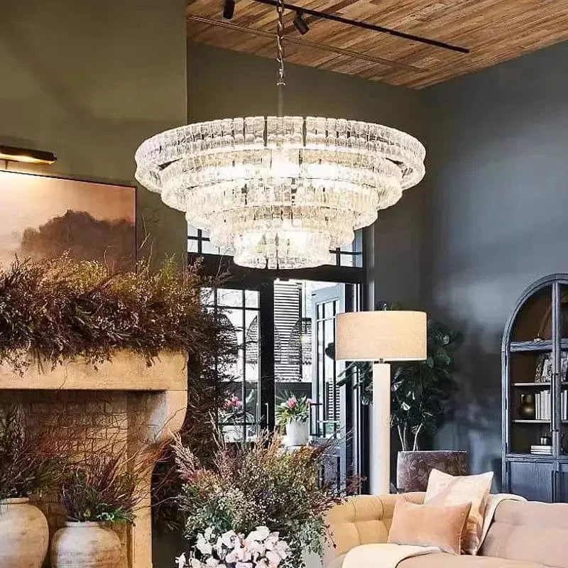 Lustre art déco en verre