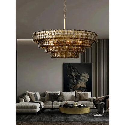 Lustre art déco en verre