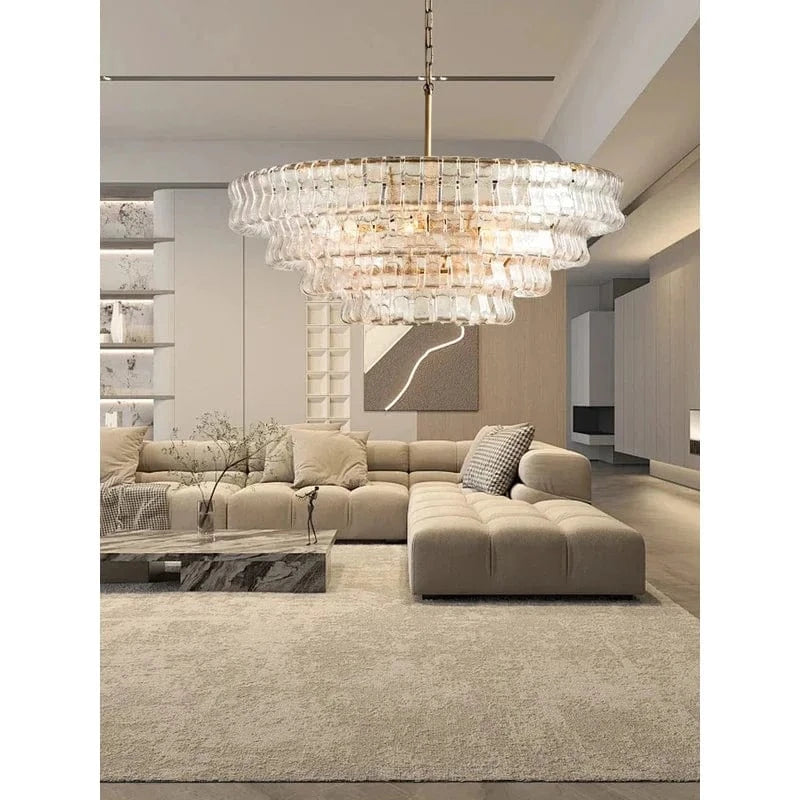 Lustre art déco en verre