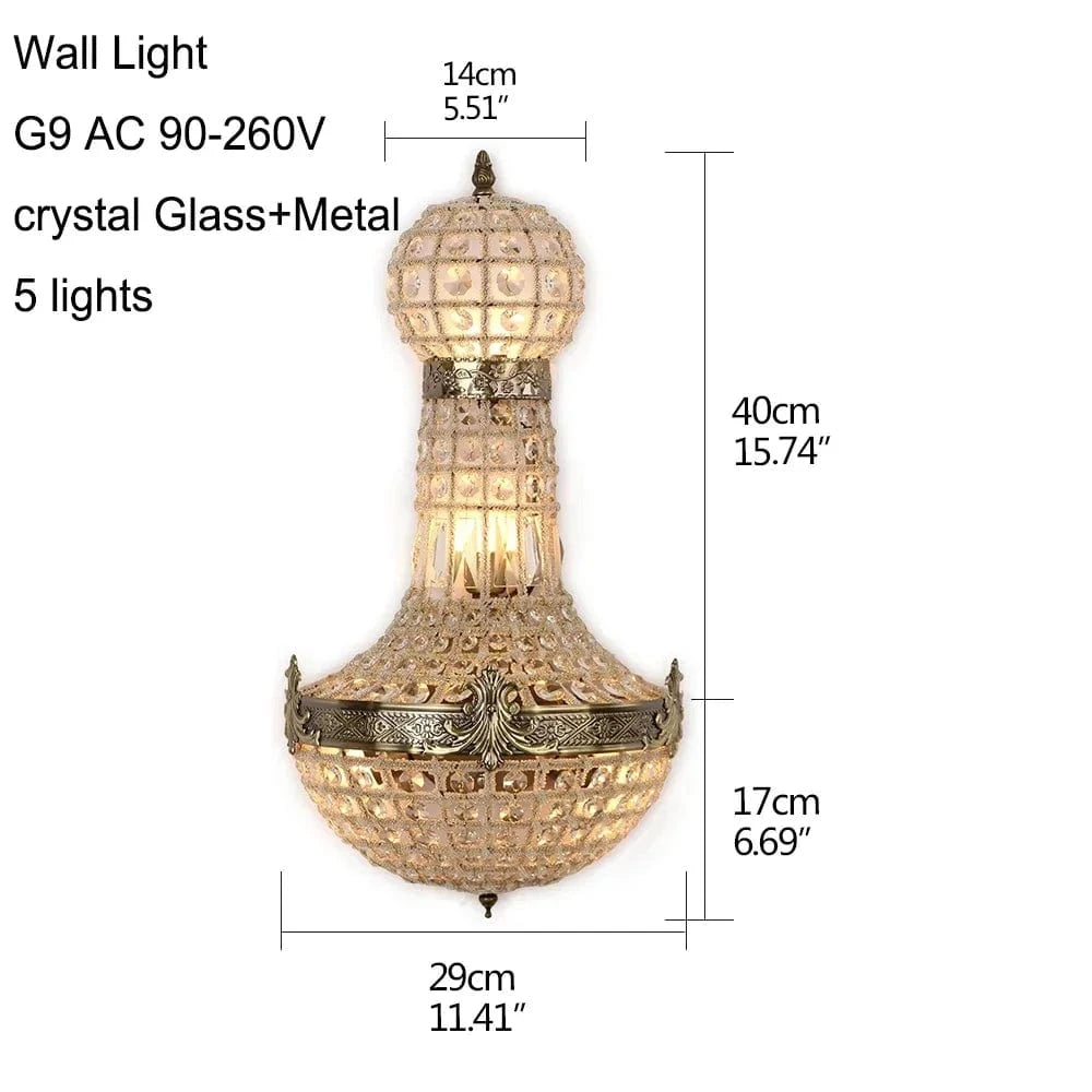 C Lustre baroque en cristal et fer forgé