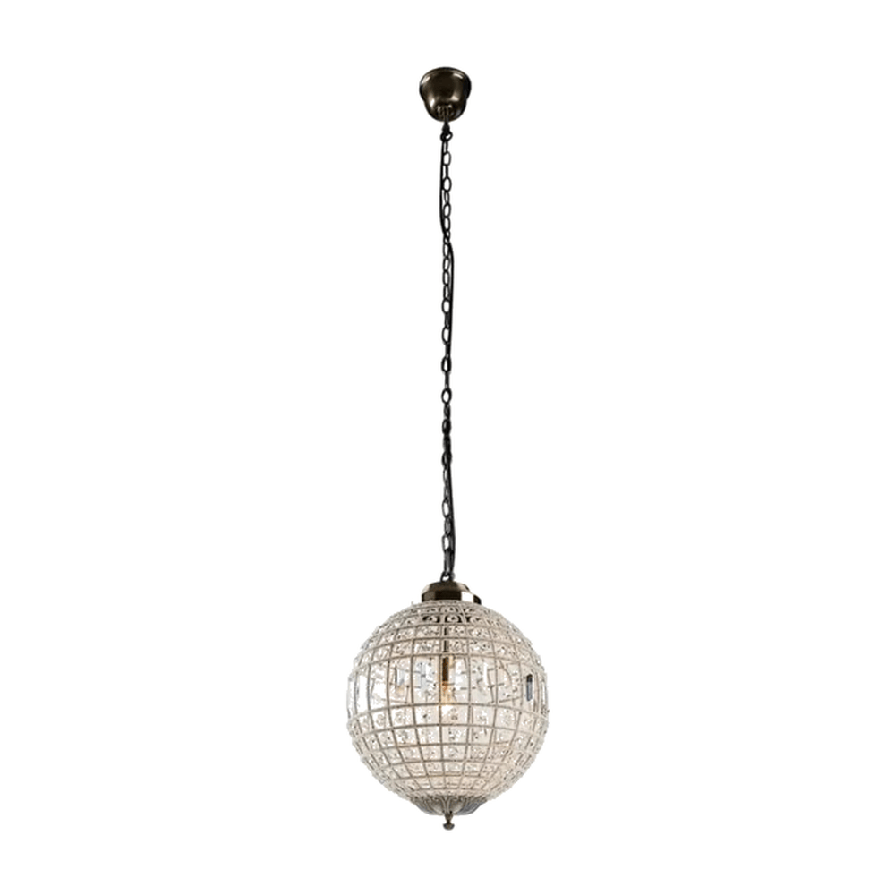 Lustre baroque en cristal et fer forgé