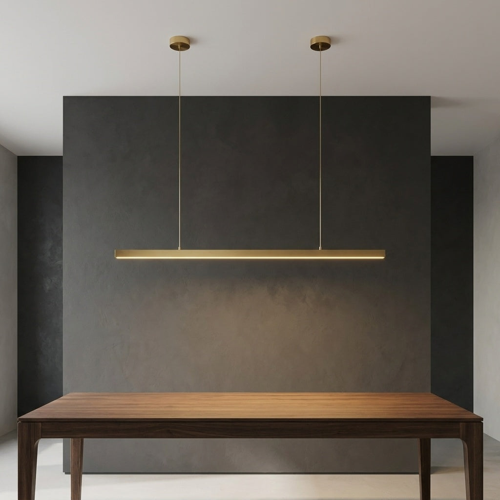 Lustre barre led doré 1-TÊTES LONGUEUR 80cm / LUMIÈRE NEUTRE 4000K
