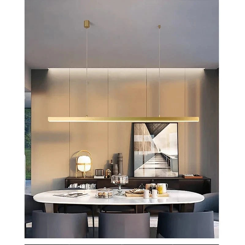 Lustre barre led doré