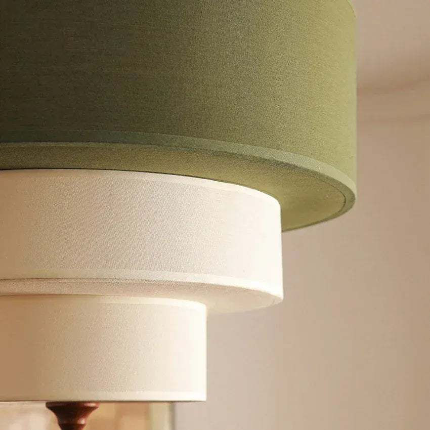 Lustre bois et tissu design japandi