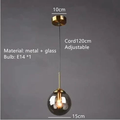 1 Ball-Gray / Cold White Lustre bulle design Postmoderne