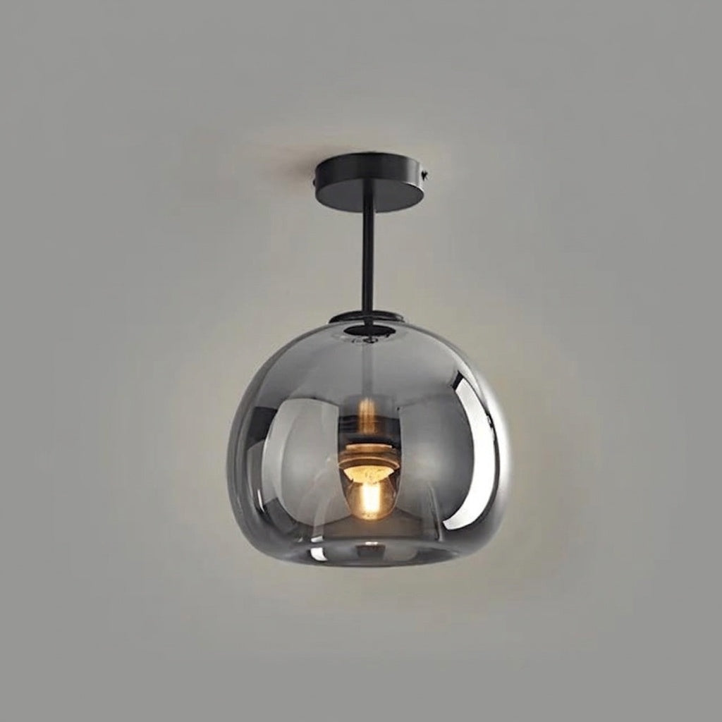 Lustre bulle verre NOIR
