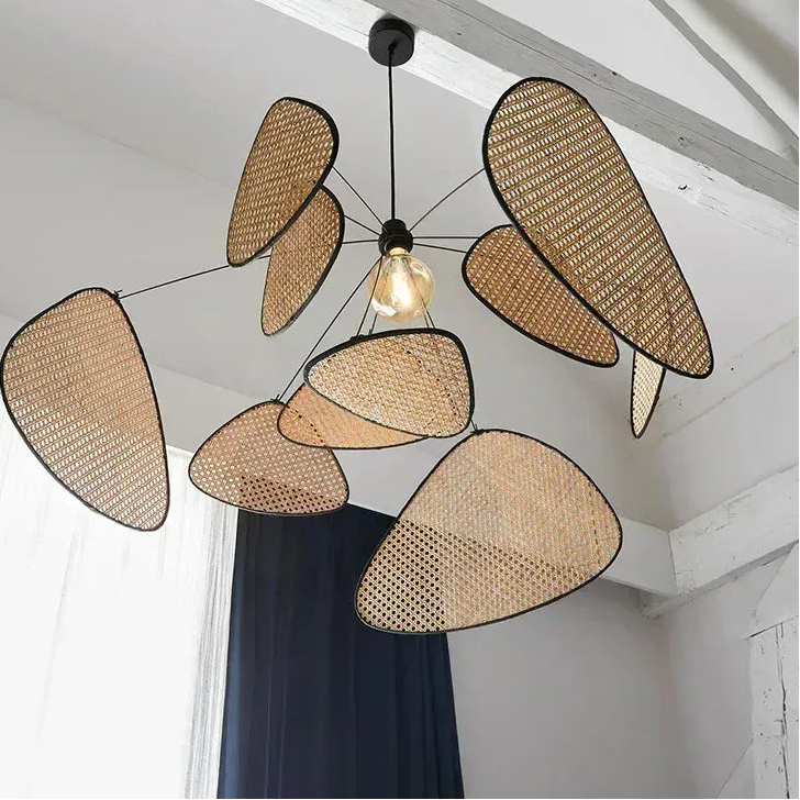 Lustre cannage en rotin