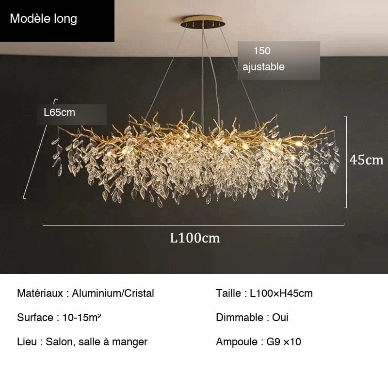Modèle long — 100 cm Lustre chic salle à manger