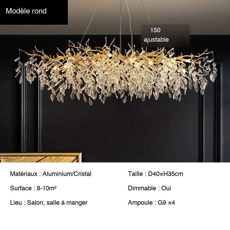 Modèle rond — 40 cm Lustre chic salle à manger
