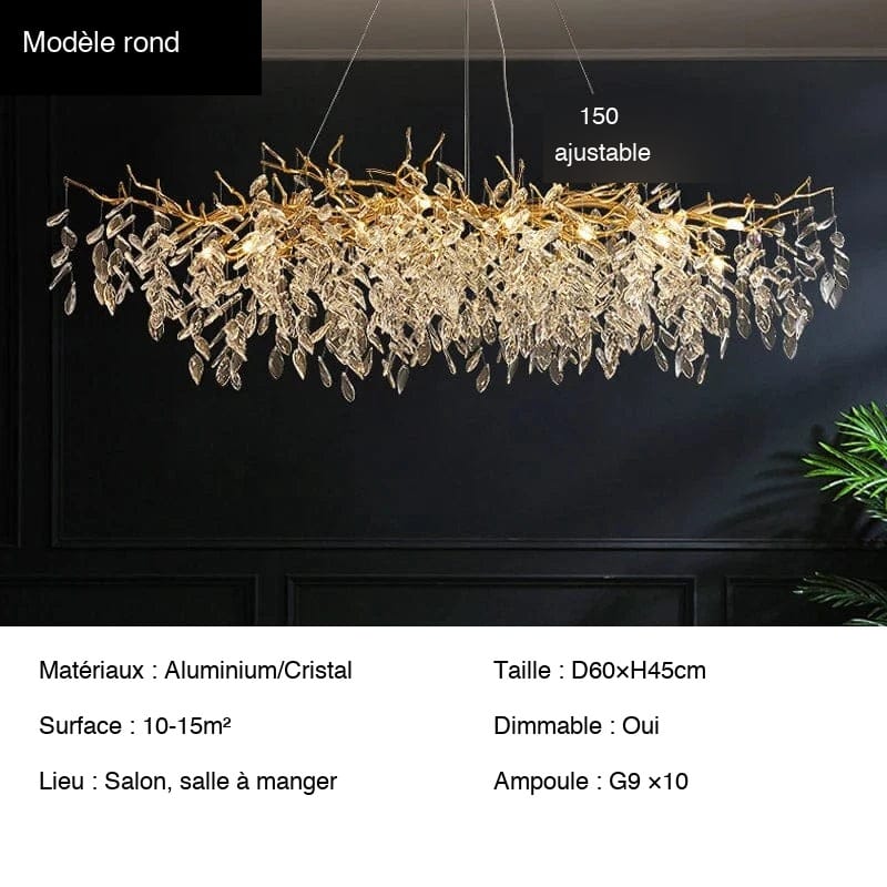 Modèle rond — 60 cm Lustre chic salle à manger