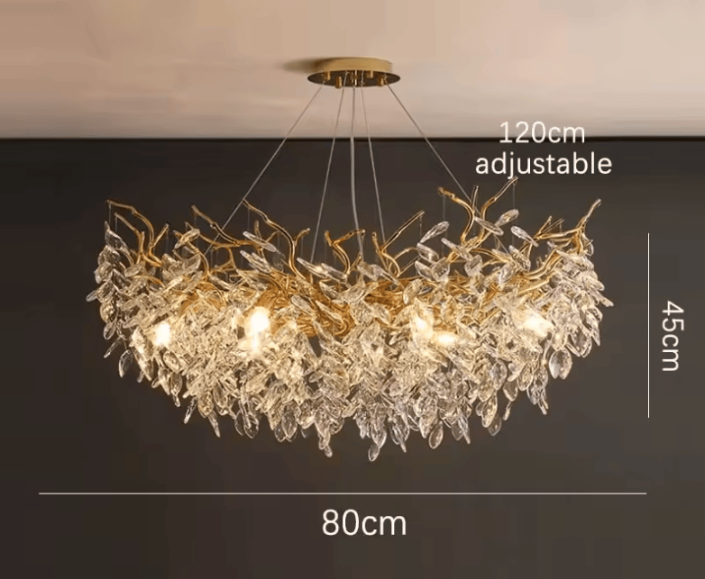 Modèle rond — 80 cm Lustre chic salle à manger