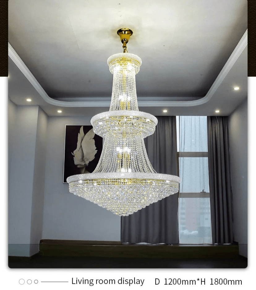 Lustre cristal doré