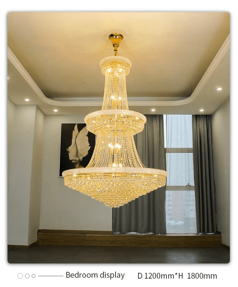 Lustre cristal doré