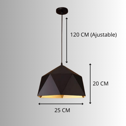 Lustre design metal noir