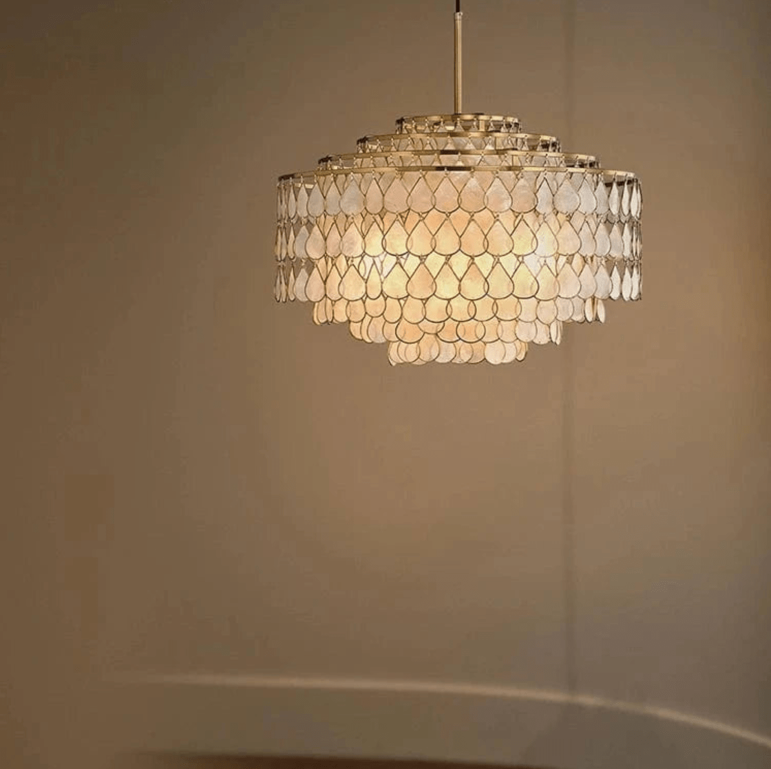 Lustre doré coquillage