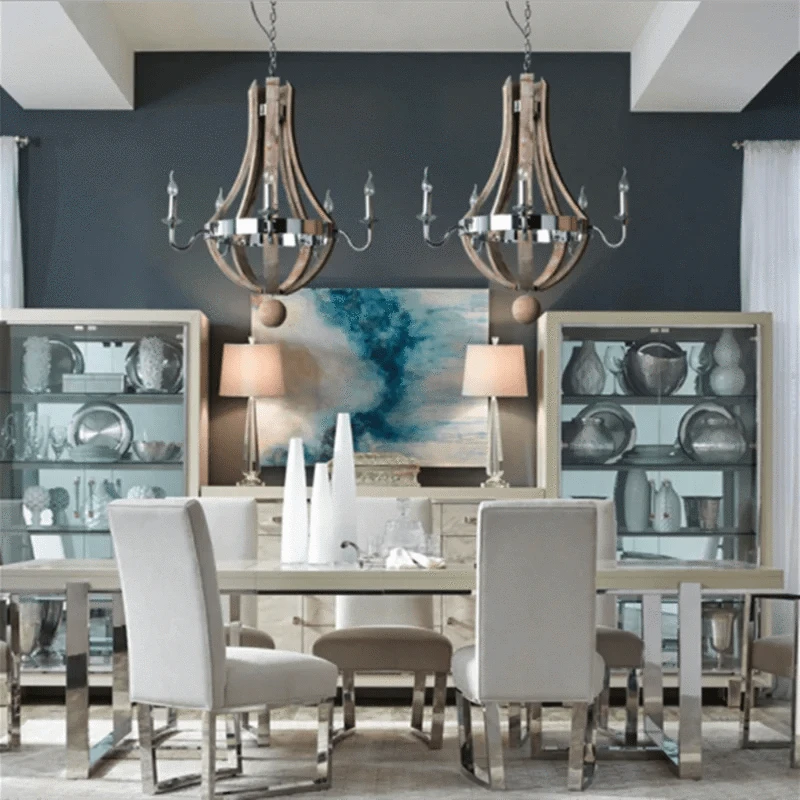 Lustre en bois chandelier