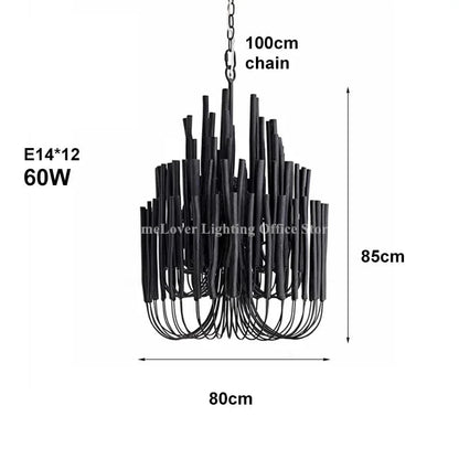 B Dia80CM / 110-240V / 3 color light Lustre en bois style bohème chic