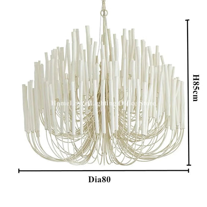 C Dia80CM / 110-240V / 3 color light Lustre en bois style bohème chic