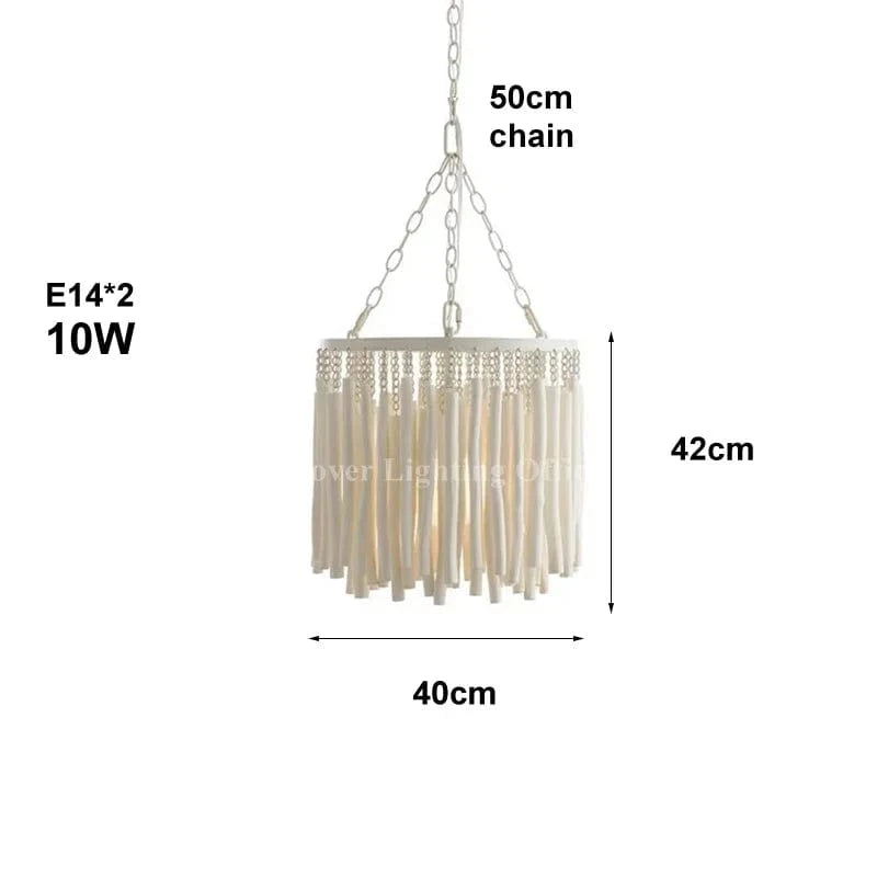D Dia40CM / 110-240V / 3 color light Lustre en bois style bohème chic