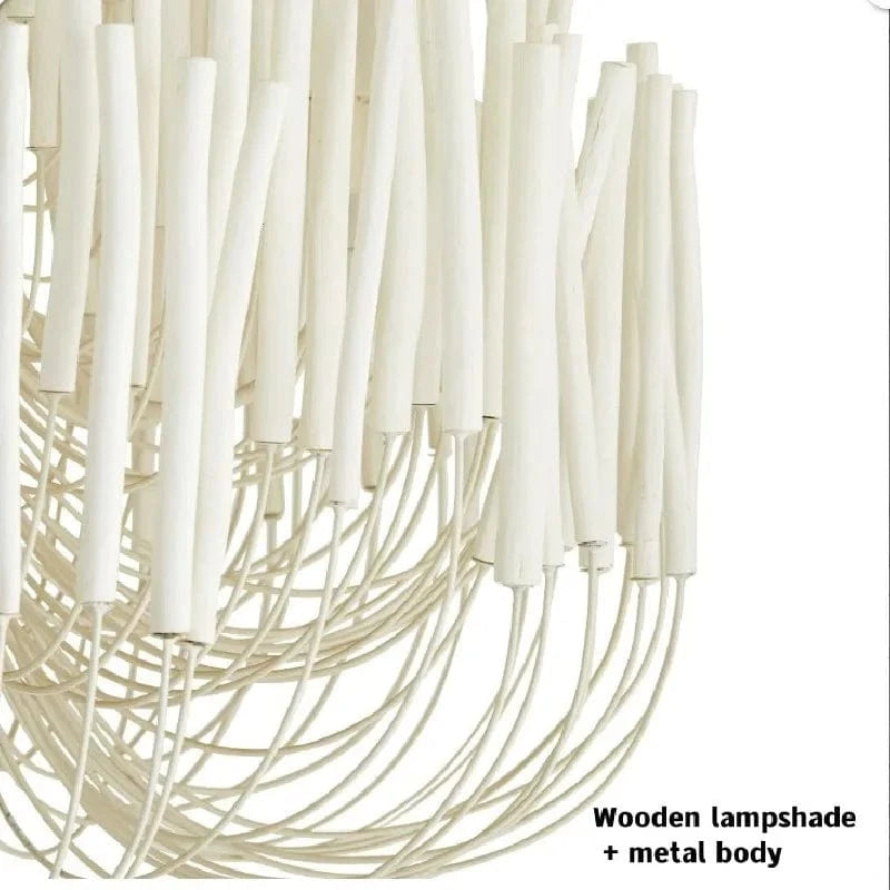 Lustre en bois style bohème chic