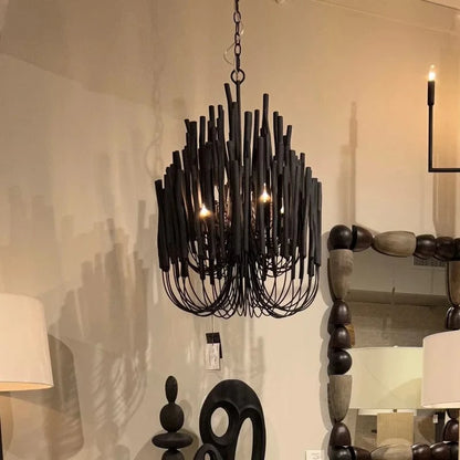 Lustre en bois style bohème chic