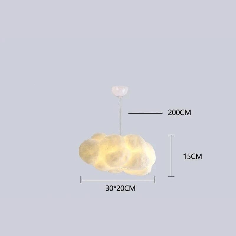 30 CM / LUMIÈRE CHAUDE Lustre en forme de nuage