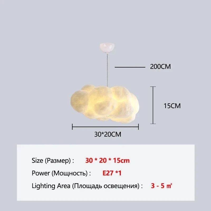 30cm / Tricolor Light Lustre en forme de nuage