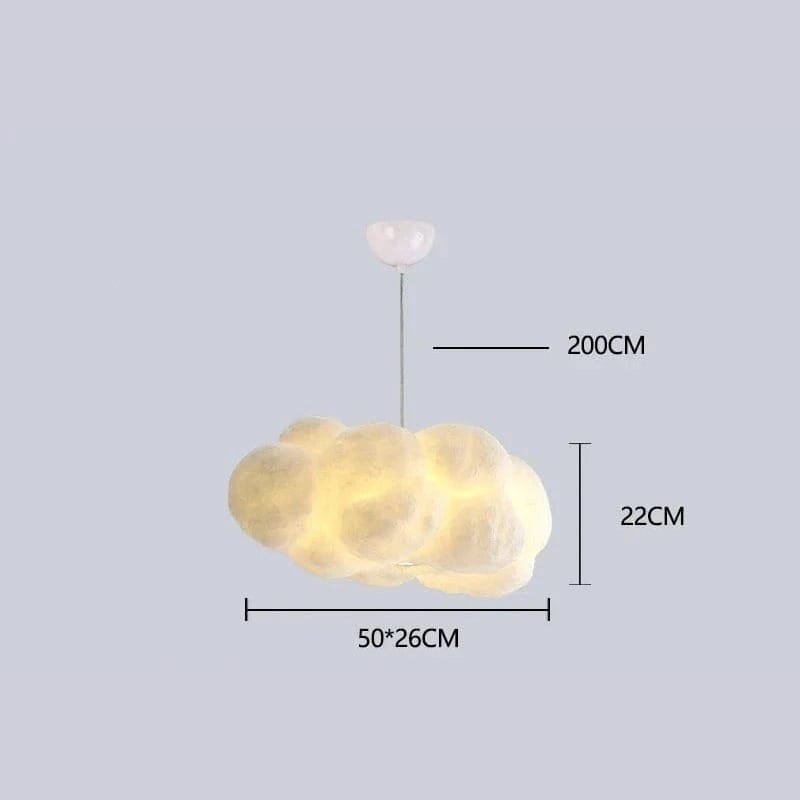 50 CM / LUMIÈRE CHAUDE Lustre en forme de nuage