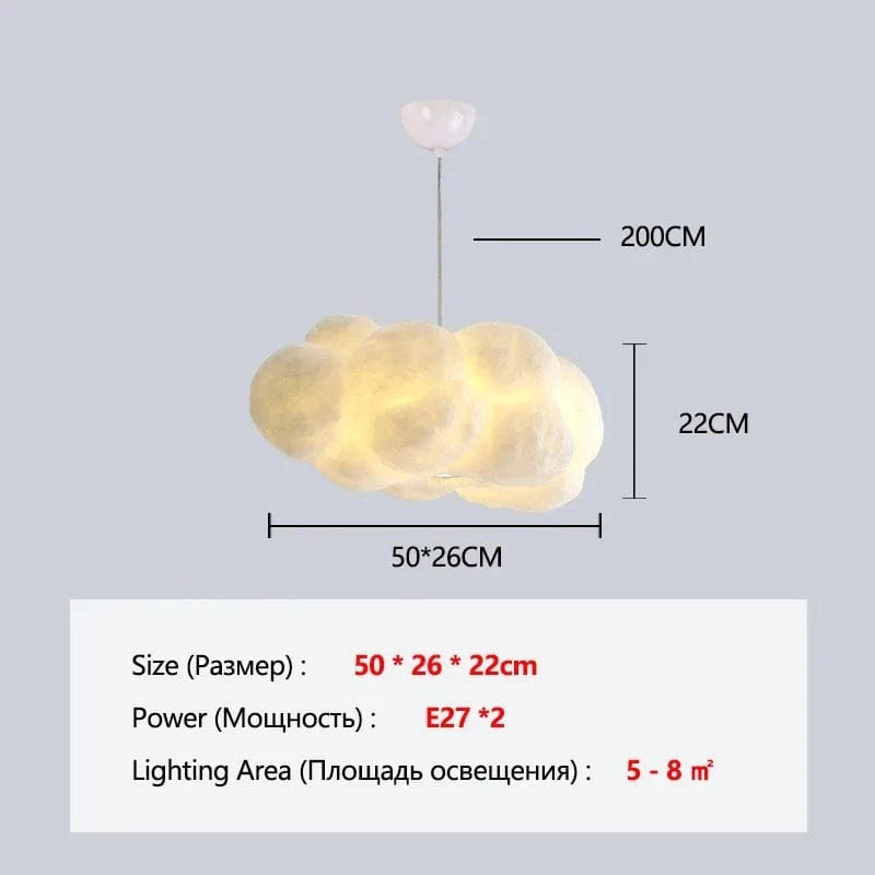 50cm / Tricolor Light Lustre en forme de nuage