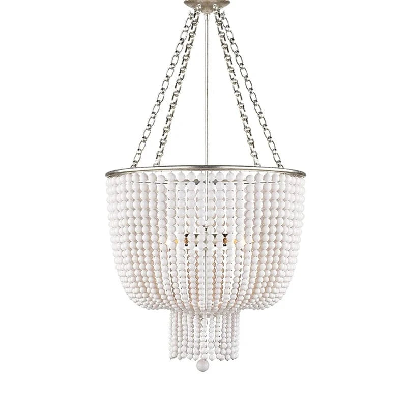 B D50cm Pearl / Warm White Lustre en perle de bois et dorure