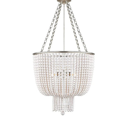 B D50cm Pearl / Warm White Lustre en perle de bois et dorure