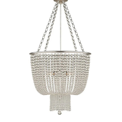 B2 D50cm Crystal / Warm White Lustre en perle de bois et dorure