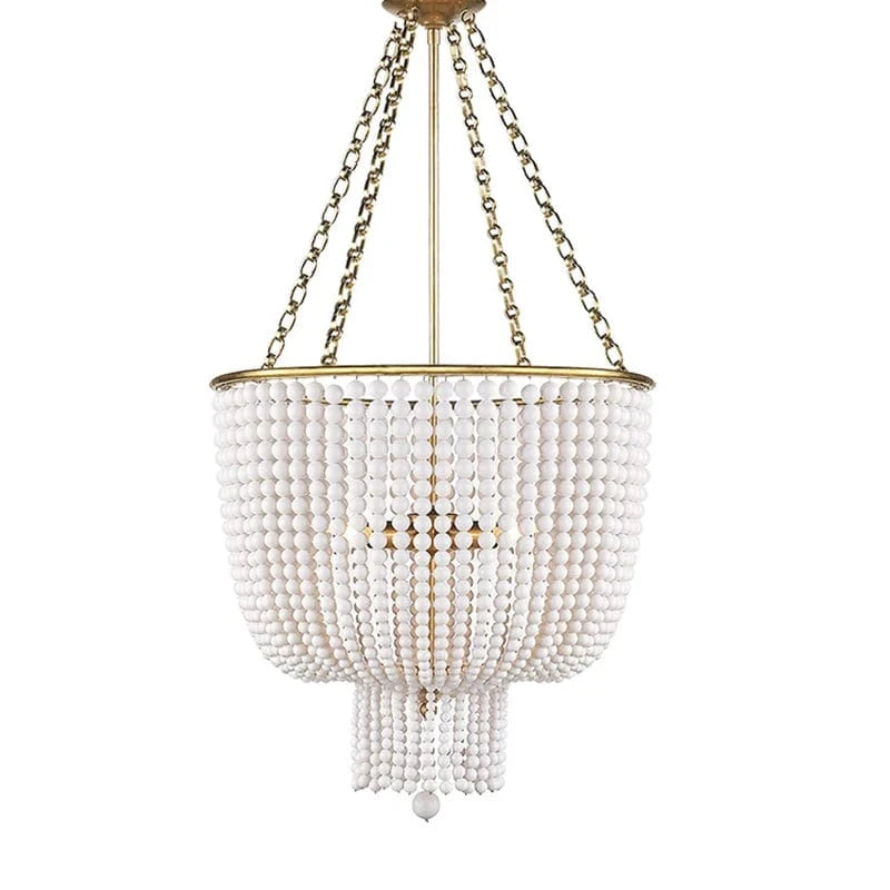 B2 D50cm Pearl / Warm White Lustre en perle de bois et dorure