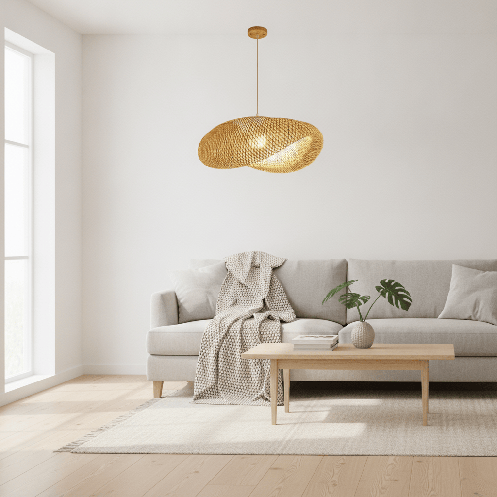Lustre en rotin