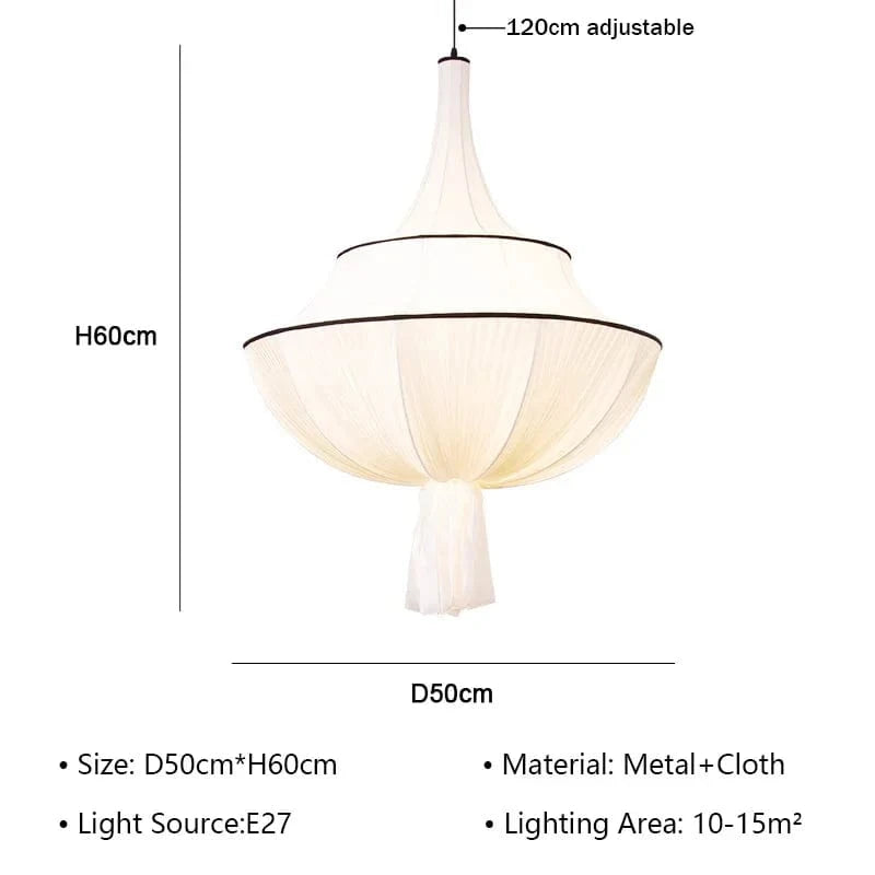 D50cm / neutral light 4200K Lustre en tissu